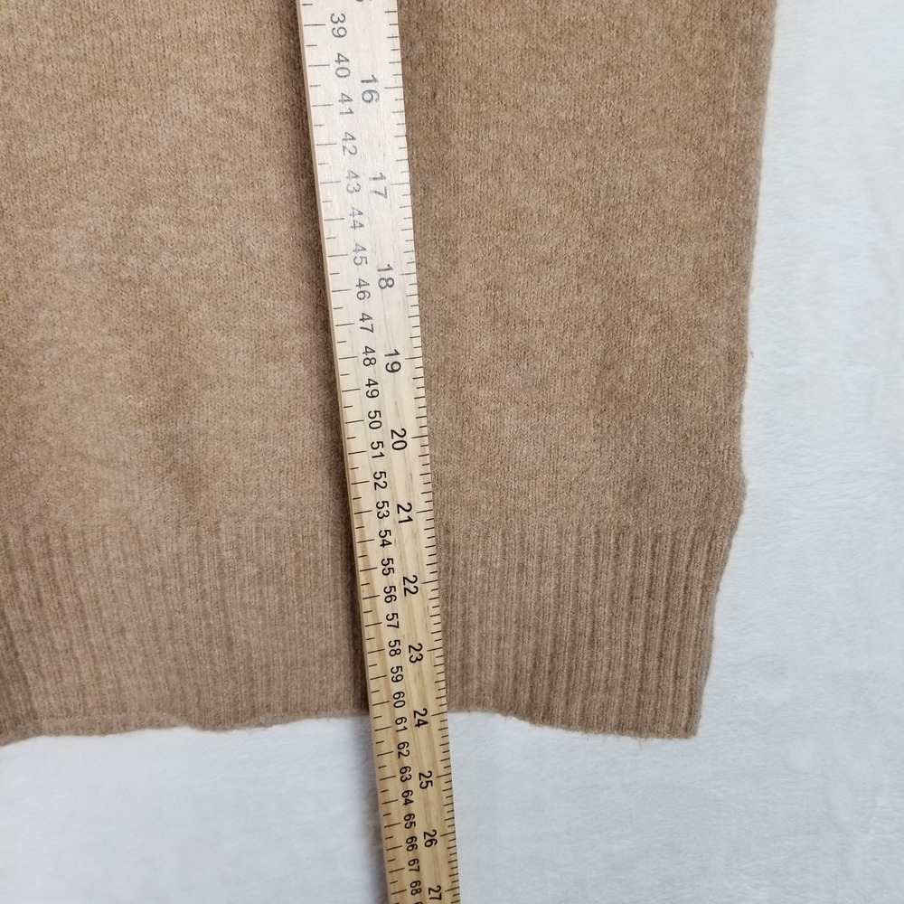 J.Crew Sweater Women Small Camel Tan Extra Soft Wool Blend Crewneck Pullover - Picture 6 of 7